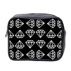 Black Diamond Pattern Mini Toiletries Bag (two Sides) by Ndabl3x