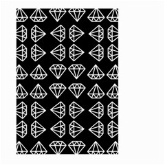 Black Diamond Pattern Large Garden Flag (two Sides) by Ndabl3x