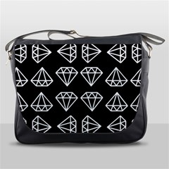 Black Diamond Pattern Messenger Bag by Ndabl3x