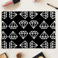 Black Diamond Pattern Cosmetic Bag (xxl) by Ndabl3x