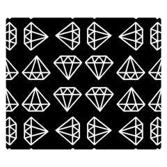 Black Diamond Pattern Two Sides Premium Plush Fleece Blanket (small) by Ndabl3x