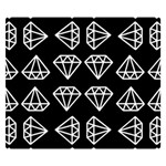 Black Diamond Pattern Two Sides Premium Plush Fleece Blanket (Small) 50 x40  Blanket Front