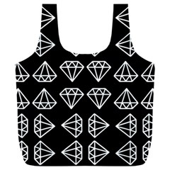 Black Diamond Pattern Full Print Recycle Bag (xxl) by Ndabl3x