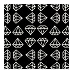 Black Diamond Pattern Banner and Sign 3  x 3  Front