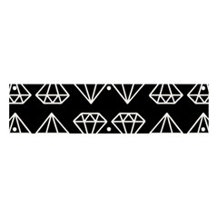 Black Diamond Pattern Banner And Sign 4  X 1  by Ndabl3x