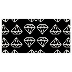 Black Diamond Pattern Banner And Sign 4  X 2  by Ndabl3x