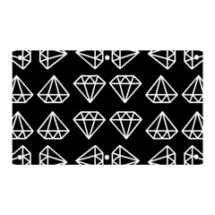 Black Diamond Pattern Banner And Sign 5  X 3  by Ndabl3x