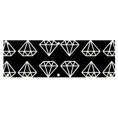 Black Diamond Pattern Banner And Sign 6  X 2  by Ndabl3x