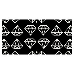 Black Diamond Pattern Banner And Sign 6  X 3  by Ndabl3x