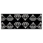 Black Diamond Pattern Banner and Sign 8  x 3  Front