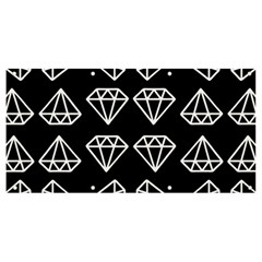 Black Diamond Pattern Banner And Sign 8  X 4  by Ndabl3x