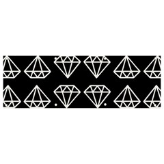 Black Diamond Pattern Banner And Sign 9  X 3  by Ndabl3x