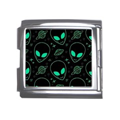 Alien Green Black Pattern Mega Link Italian Charm (18mm) by Ndabl3x