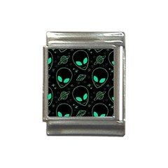 Alien Green Black Pattern Italian Charm (13mm) by Ndabl3x