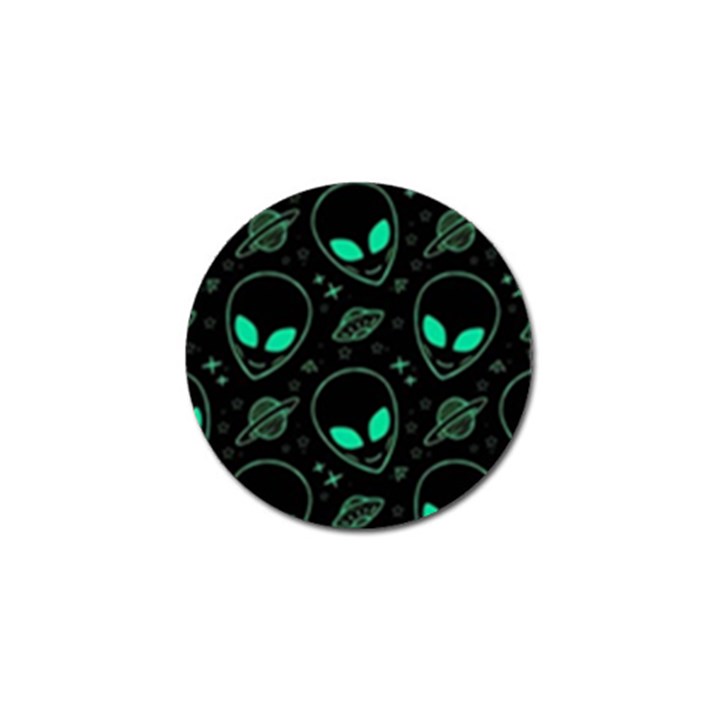 Alien Green Black Pattern Golf Ball Marker