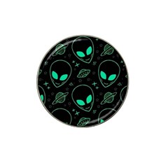 Alien Green Black Pattern Hat Clip Ball Marker by Ndabl3x