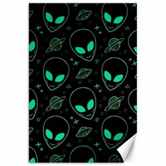 Alien Green Black Pattern Canvas 20  X 30  by Ndabl3x