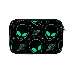 Alien Green Black Pattern Apple Macbook Pro 13  Zipper Case by Ndabl3x