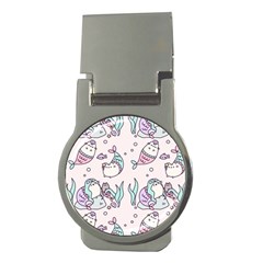 Cartoon Cat Cute Animal Kawaii Pastel Pattern Money Clips (round)  by Ndabl3x