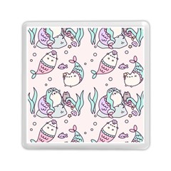 Cartoon Cat Cute Animal Kawaii Pastel Pattern Memory Card Reader (square) by Ndabl3x