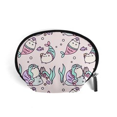 Cartoon Cat Cute Animal Kawaii Pastel Pattern Accessory Pouch (small) by Ndabl3x