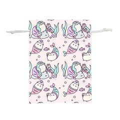 Cartoon Cat Cute Animal Kawaii Pastel Pattern Lightweight Drawstring Pouch (l) by Ndabl3x