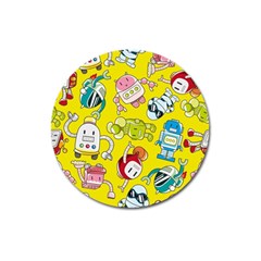 Robot Pattern Magnet 3  (round) by Ndabl3x