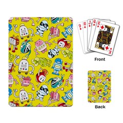 Robot Pattern Playing Cards Single Design (rectangle) by Ndabl3x