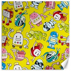 Robot Pattern Canvas 12  X 12  by Ndabl3x