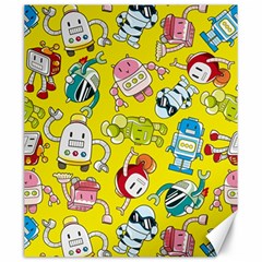 Robot Pattern Canvas 20  X 24  by Ndabl3x