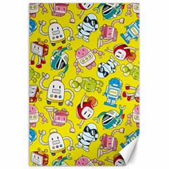 Robot Pattern Canvas 20  X 30  by Ndabl3x