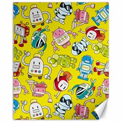 Robot Pattern Canvas 11  X 14  by Ndabl3x