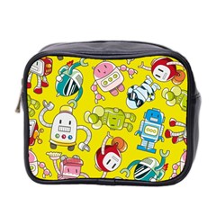 Robot Pattern Mini Toiletries Bag (two Sides) by Ndabl3x