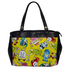 Robot Pattern Oversize Office Handbag