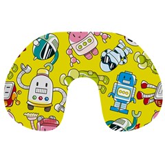 Robot Pattern Travel Neck Pillow by Ndabl3x