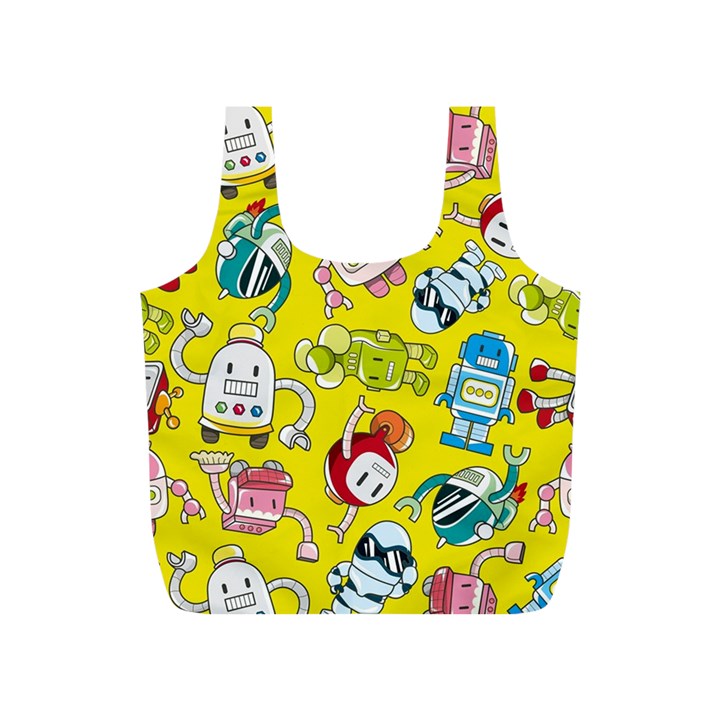 Robot Pattern Full Print Recycle Bag (S)