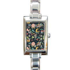 Alien Rocket Space Aesthetic Rectangle Italian Charm Watch by Ndabl3x