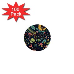 Alien Rocket Space Aesthetic 1  Mini Buttons (100 Pack)  by Ndabl3x