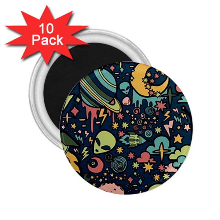 Alien Rocket Space Aesthetic 2.25  Magnets (10 pack) 