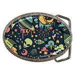 Alien Rocket Space Aesthetic Belt Buckles Front