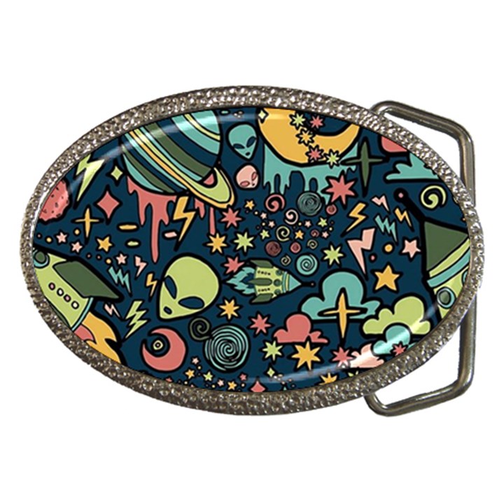 Alien Rocket Space Aesthetic Belt Buckles