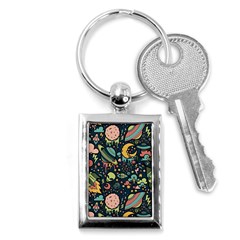 Alien Rocket Space Aesthetic Key Chain (rectangle) by Ndabl3x