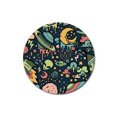 Alien Rocket Space Aesthetic Magnet 3  (round) by Ndabl3x