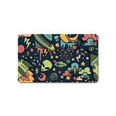 Alien Rocket Space Aesthetic Magnet (name Card) by Ndabl3x