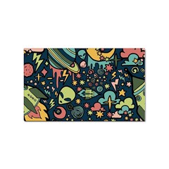 Alien Rocket Space Aesthetic Sticker Rectangular (10 Pack) by Ndabl3x