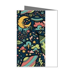 Alien Rocket Space Aesthetic Mini Greeting Cards (pkg Of 8) by Ndabl3x