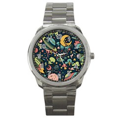 Alien Rocket Space Aesthetic Sport Metal Watch by Ndabl3x