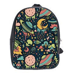 Alien Rocket Space Aesthetic School Bag (large) by Ndabl3x