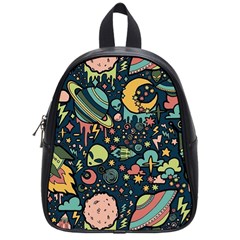 Alien Rocket Space Aesthetic School Bag (small) by Ndabl3x