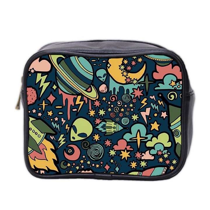 Alien Rocket Space Aesthetic Mini Toiletries Bag (Two Sides)